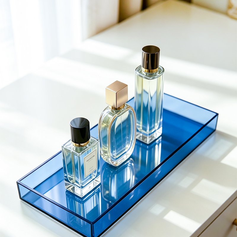 Home Fragrance Luxury - Multi-Color Acrylic Rectangular Storage Tray, Luxury