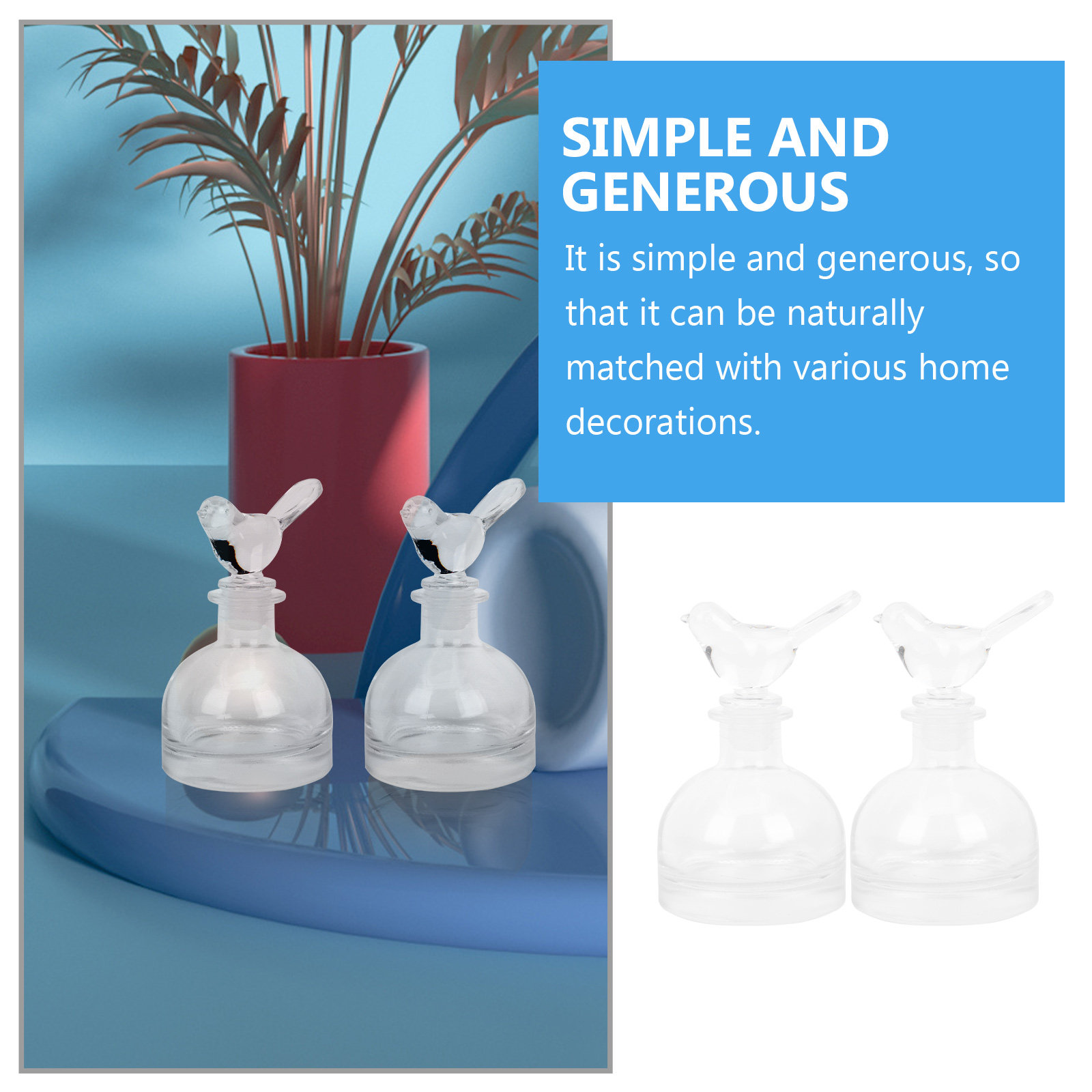 2Pcs Glass Perfume Bottles Pre - Home Fragrance Aromatherapy ulasan dan harga