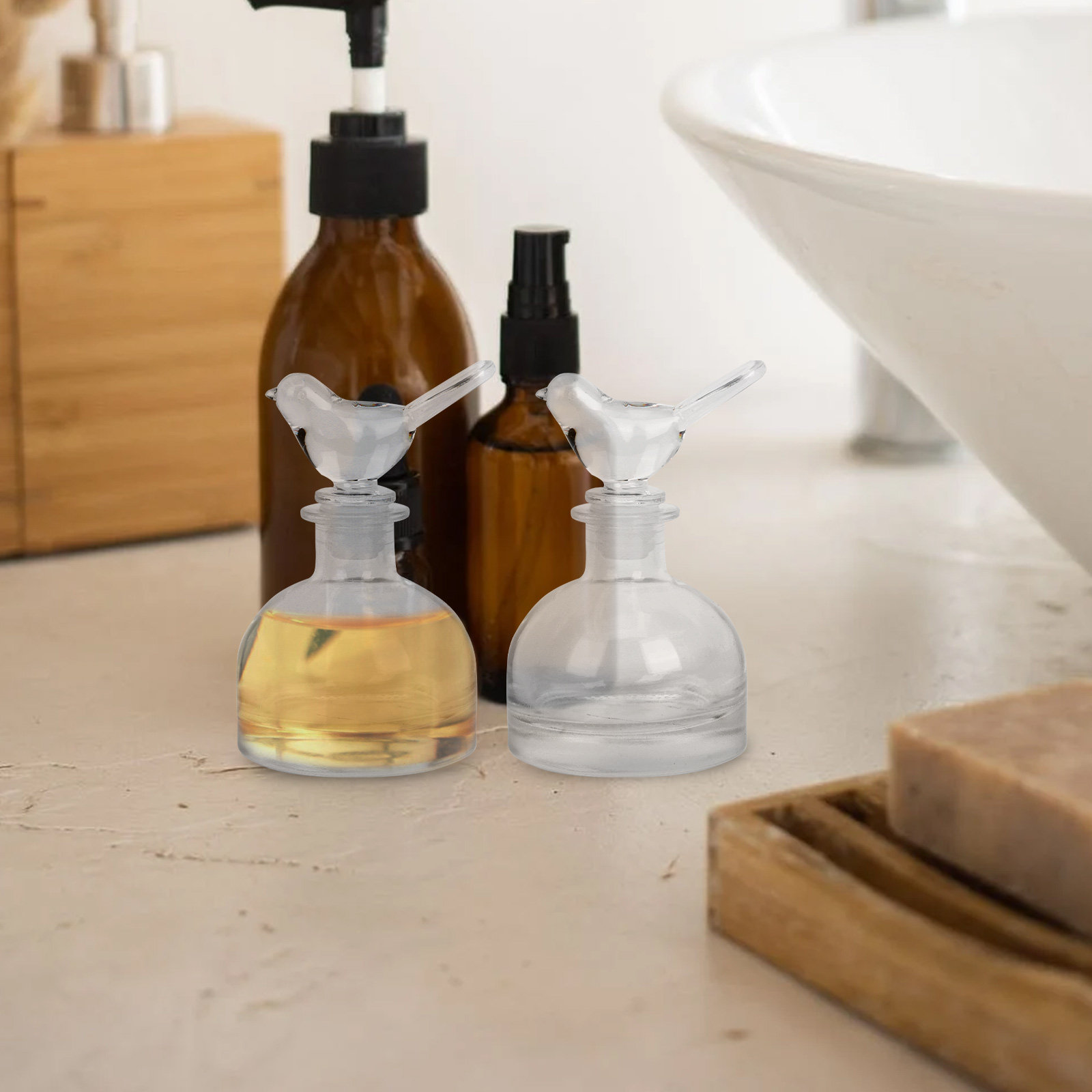 2Pcs Glass Perfume Bottles Pre - Home Fragrance Aromatherapy ulasan dan harga