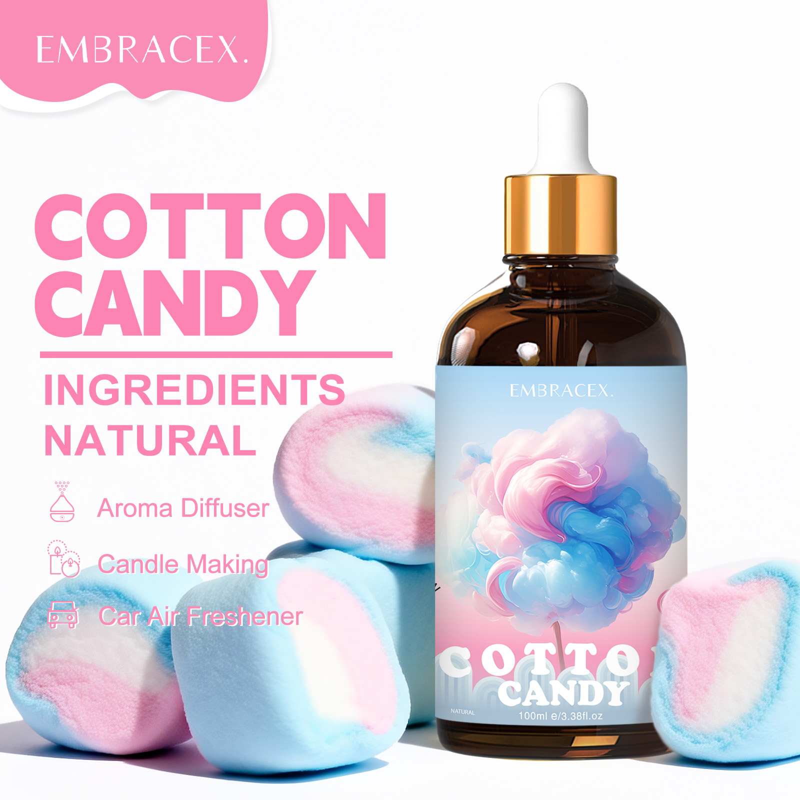 100ml Cotton Candy Essential O - Essential Oil Blend ulasan dan harga