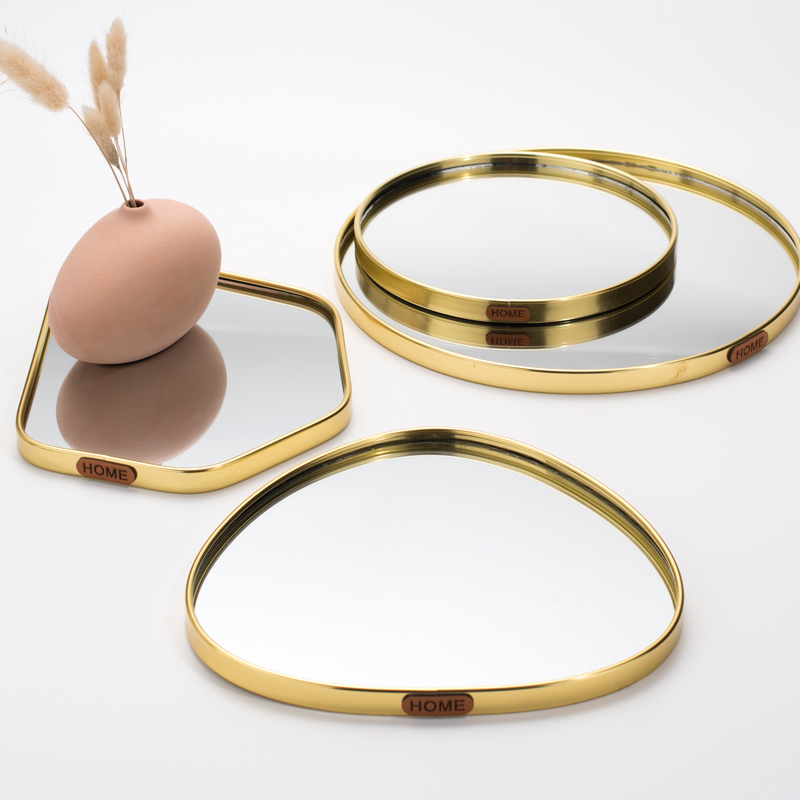 Gold Mirror Tray Jewelry Organ - Home Fragrance Luxury ulasan dan harga