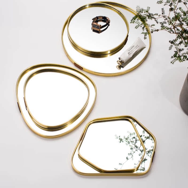 Gold Mirror Tray Jewelry Organ - Home Fragrance Luxury ulasan dan harga
