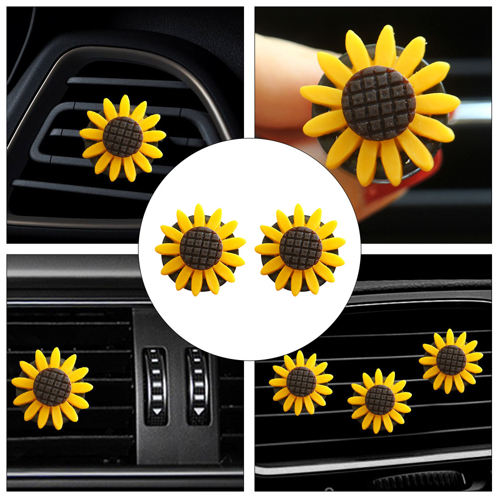 2Pcs Sunflower Car Aromatherap - Home Fragrance Logo ulasan dan harga