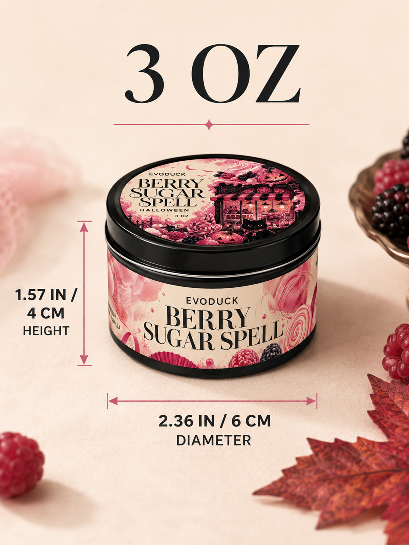 Berry Sugar Spell Scented Cand - Home Fragrance Gift Set ulasan dan harga