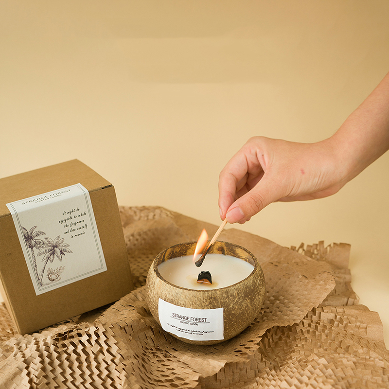 Coconut Shell Aromatherapy Can - Home Fragrance Scented Candle ulasan dan harga