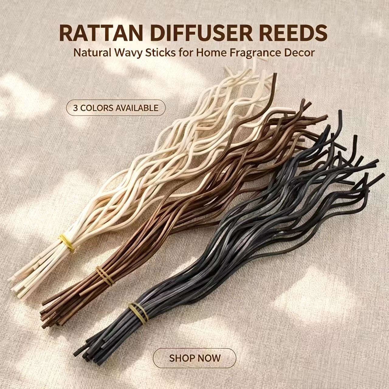 20Pcs Long Wavy Rattan Reed Di - Home Fragrance Logo ulasan dan harga