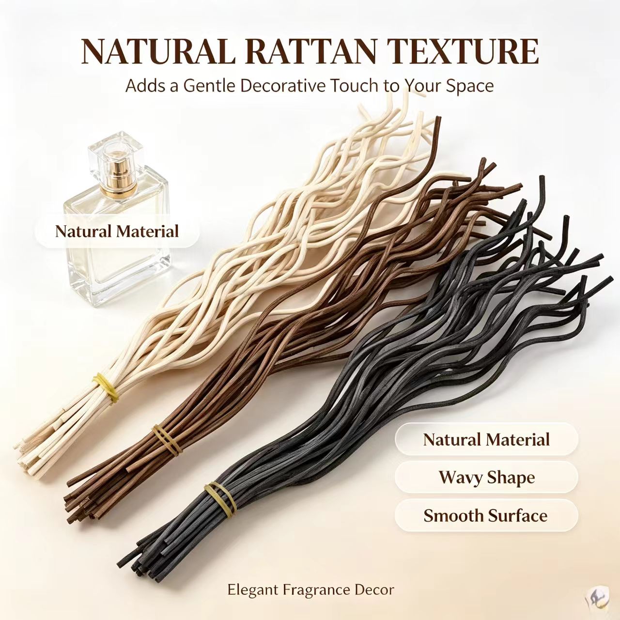 20Pcs Long Wavy Rattan Reed Di - Home Fragrance Logo ulasan dan harga