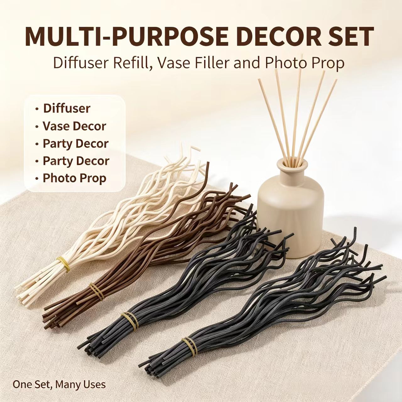 20Pcs Long Wavy Rattan Reed Di - Home Fragrance Logo ulasan dan harga