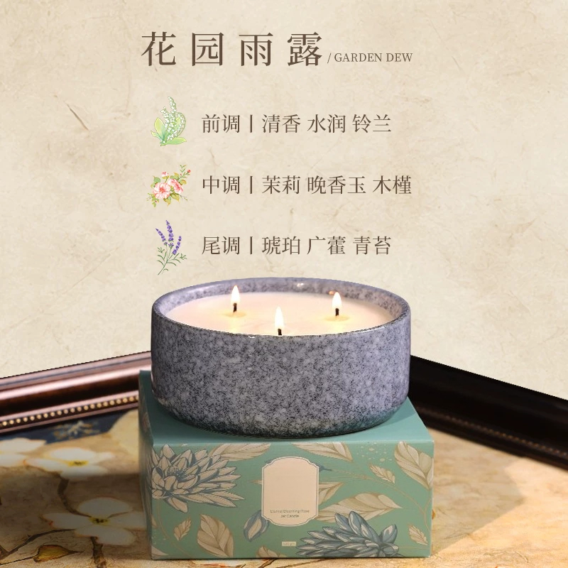 Large Ceramic Jar Scented Cand - Home Fragrance Scented Candle ulasan dan harga
