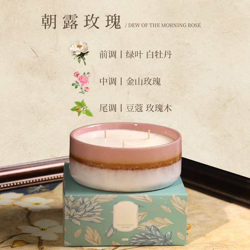 Large Ceramic Jar Scented Cand - Home Fragrance Scented Candle ulasan dan harga