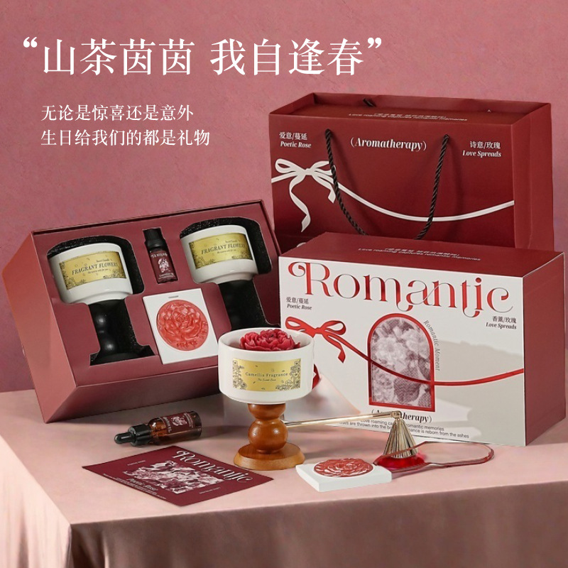 High-end Camellia Scented Cand - Home Fragrance Gift Set ulasan dan harga