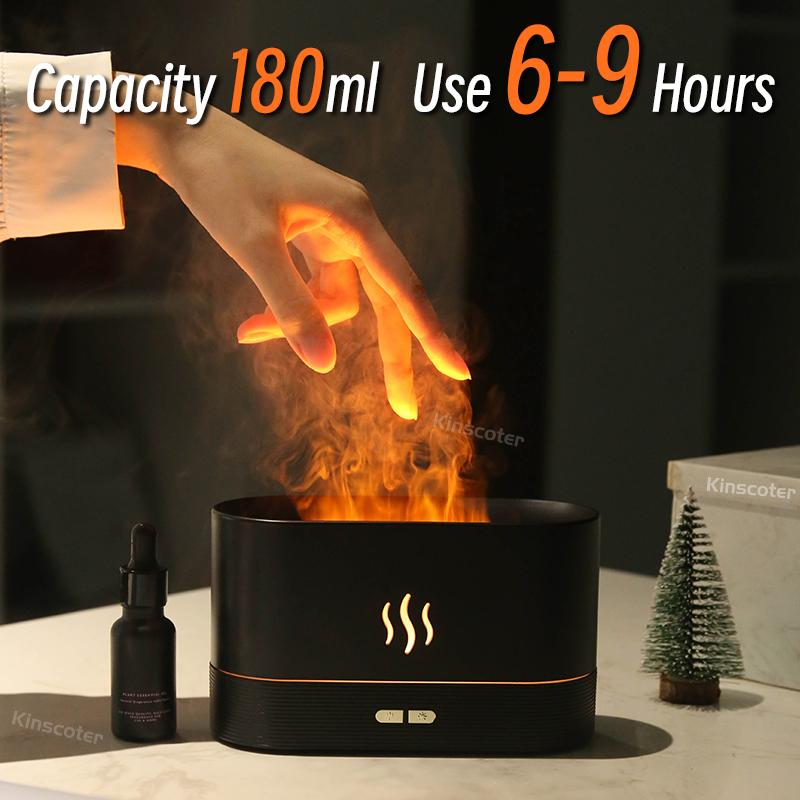 USB Desktop Flame Aroma Diffus - Home Fragrance Diffuser Oil ulasan dan harga