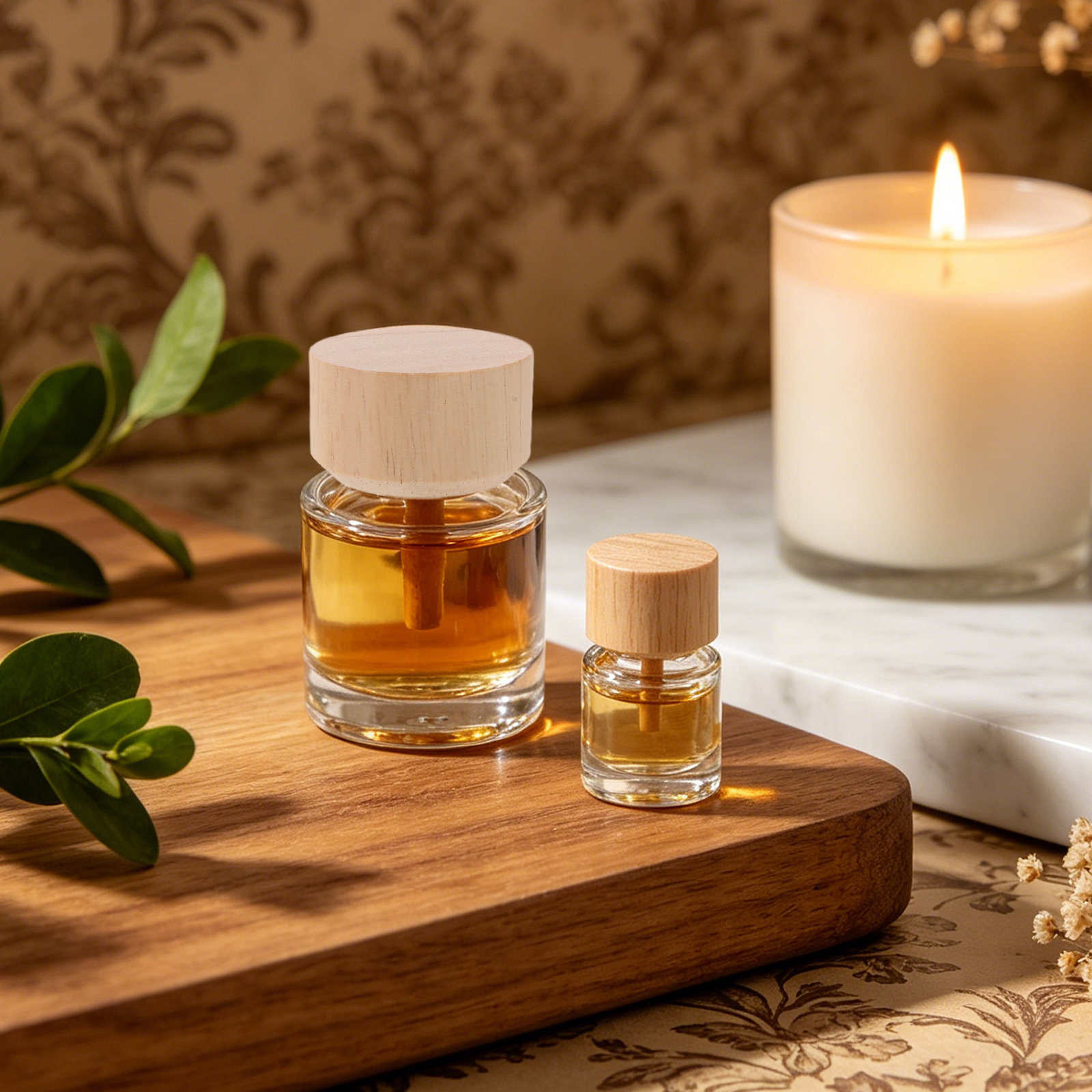 2Pcs Clear Glass Reed Diffuser - Home Fragrance Aromatherapy ulasan dan harga